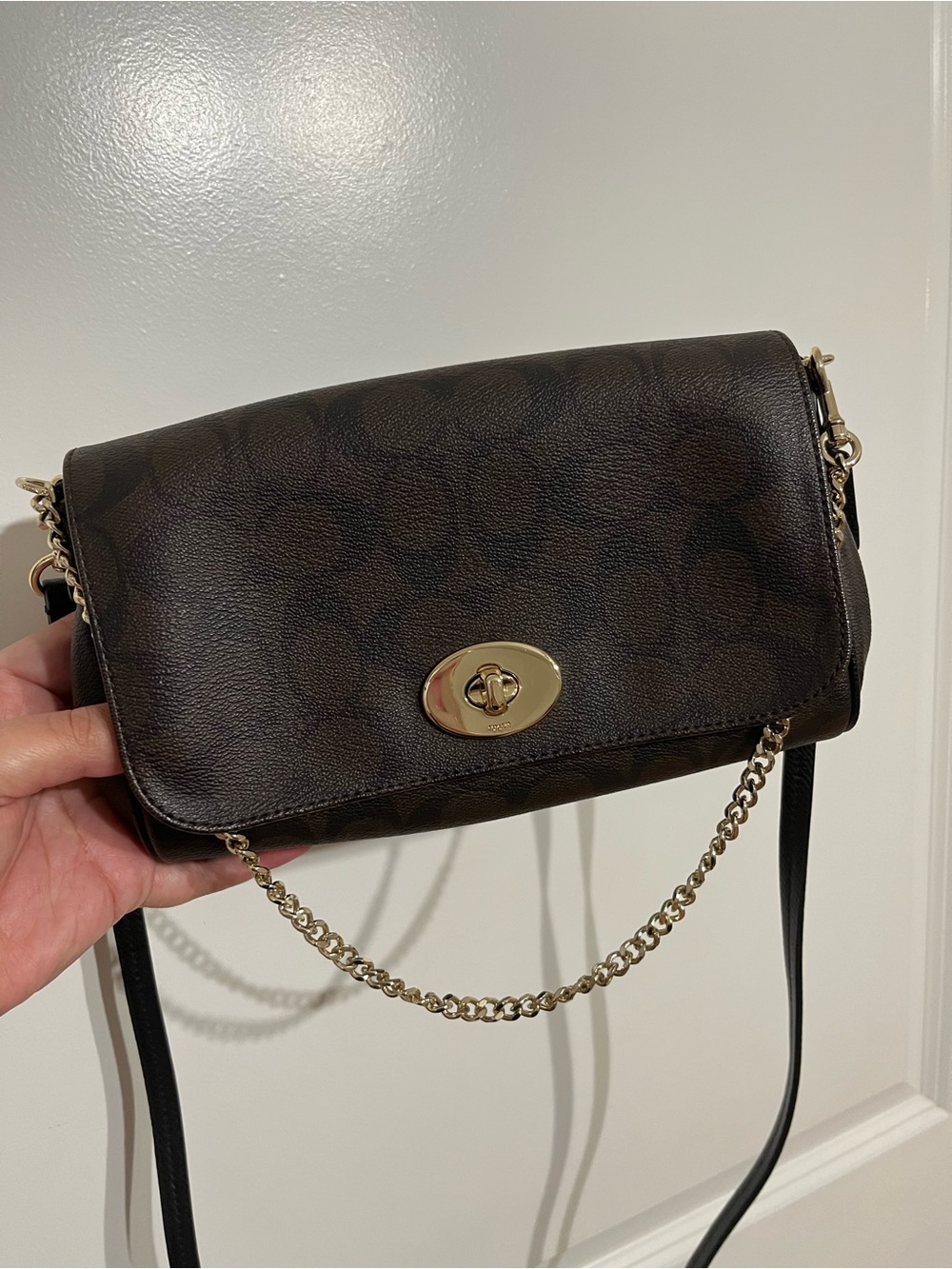 Coach Mini Ruby Crossbody in Signature Canvas Brown